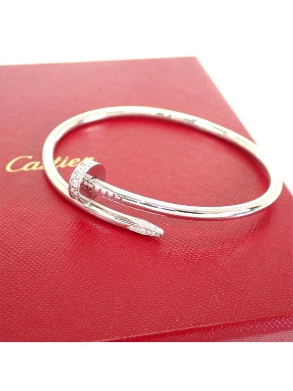 Cartier Juste un Clou Bracelet 18K White Gold Diamond Genus